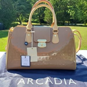 NWT 100% Genuine Leather Arcadia Teresa Large Top Handles.